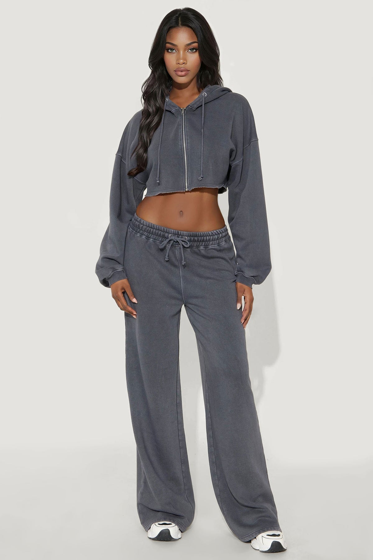 Tall On The Go Fleece Charcoal Tracksuit | Womens tracksuit charcoal tall fleece tracksuit set womens long fit tracksuits for women