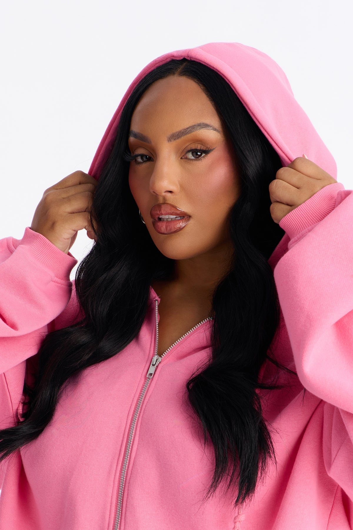 Tall On The Go Fleece Pink Tracksuit | Womens tracksuit pink tall fleece tracksuit set womens long fit tracksuits for women