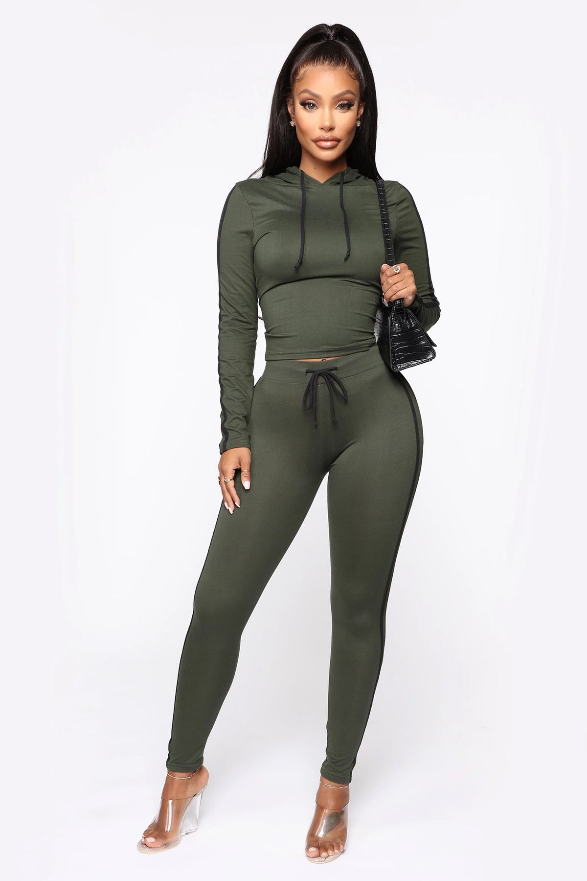 Tennis Courts III Olive Tracksuit | Womens tracksuit olive athletic tracksuit set womens sporty tracksuits for women gym wear