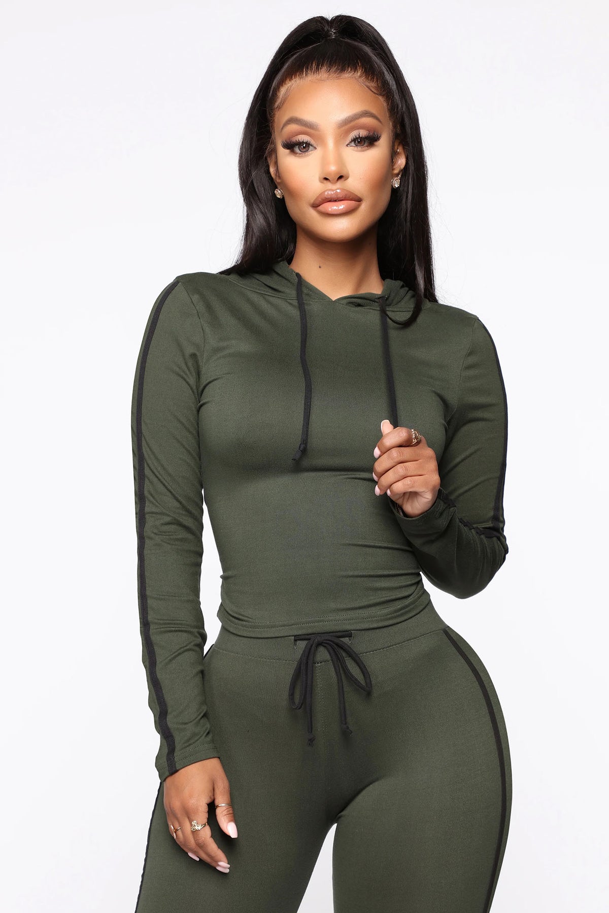 Tennis Courts III Olive Tracksuit | Womens tracksuit olive athletic tracksuit set womens sporty tracksuits for women gym wear