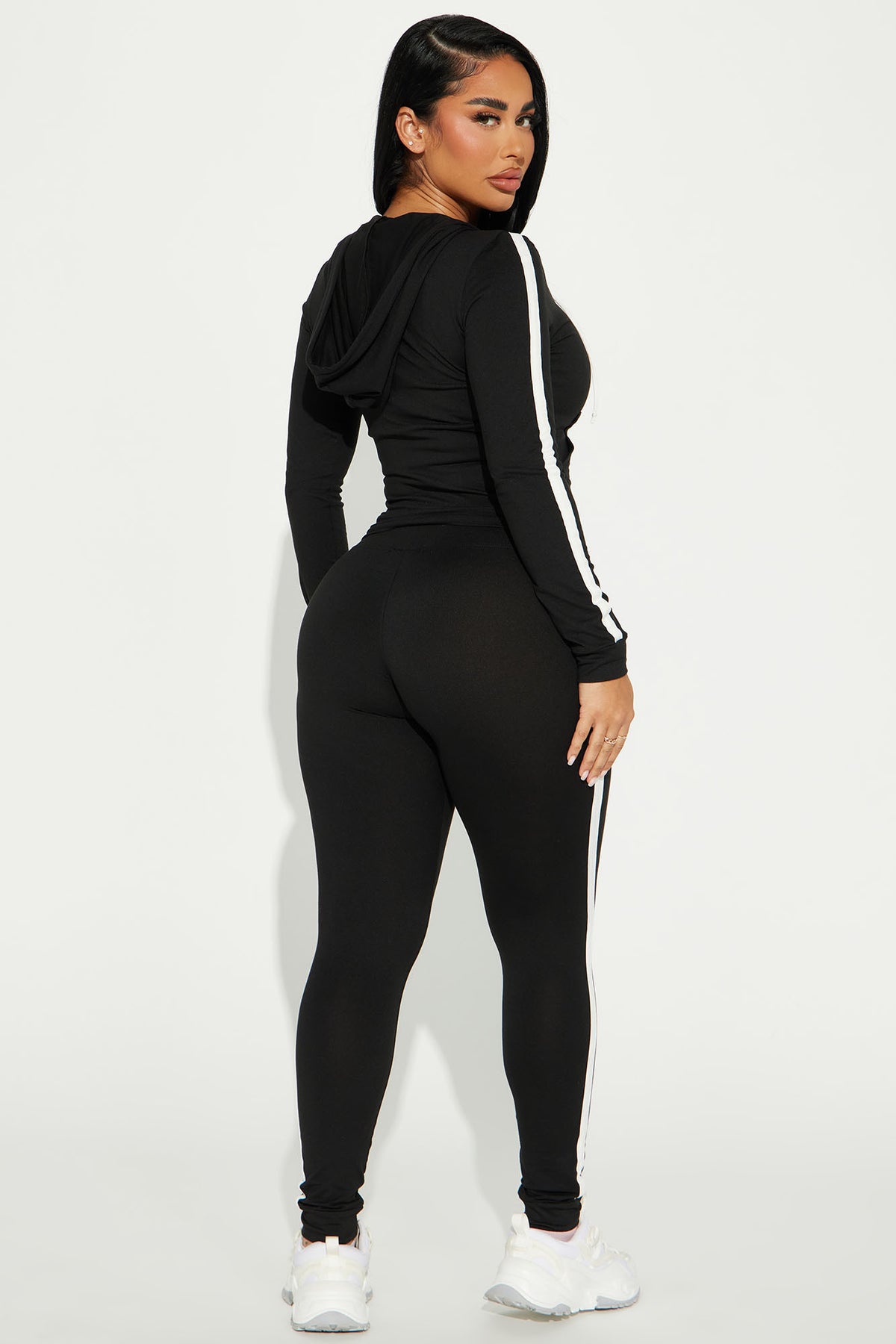 Tennis Courts III Zip Black Tracksuit | Womens tracksuit black zip athletic tracksuit set womens sporty tracksuits for women