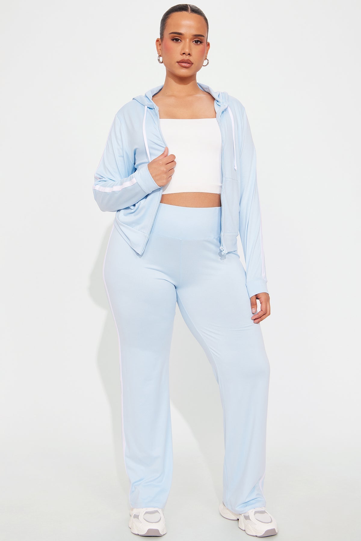 Tennis Courts Wide Leg Blue Tracksuit | Womens tracksuit blue wide leg tracksuit set womens athletic tracksuits for women gym wear