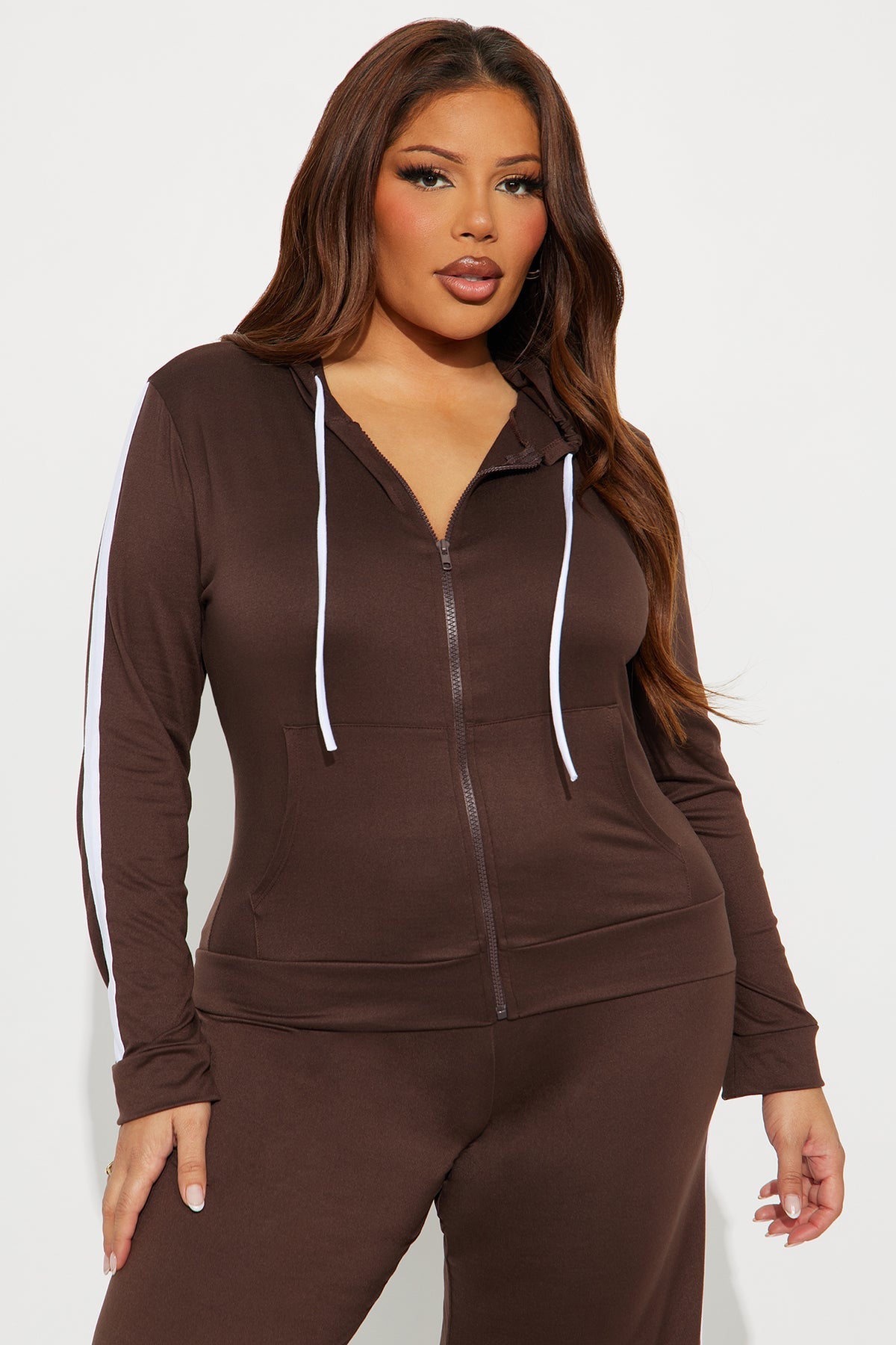 Tennis Courts Wide Leg Chocolate Tracksuit | Womens tracksuit chocolate wide leg tracksuit set womens athletic tracksuits for women