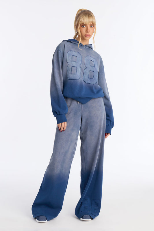 The 88 Ombre Sweatshirt Hoodie Blue Tracksuit | Womens tracksuit blue ombre hoodie tracksuit set womens stylish tracksuits for women