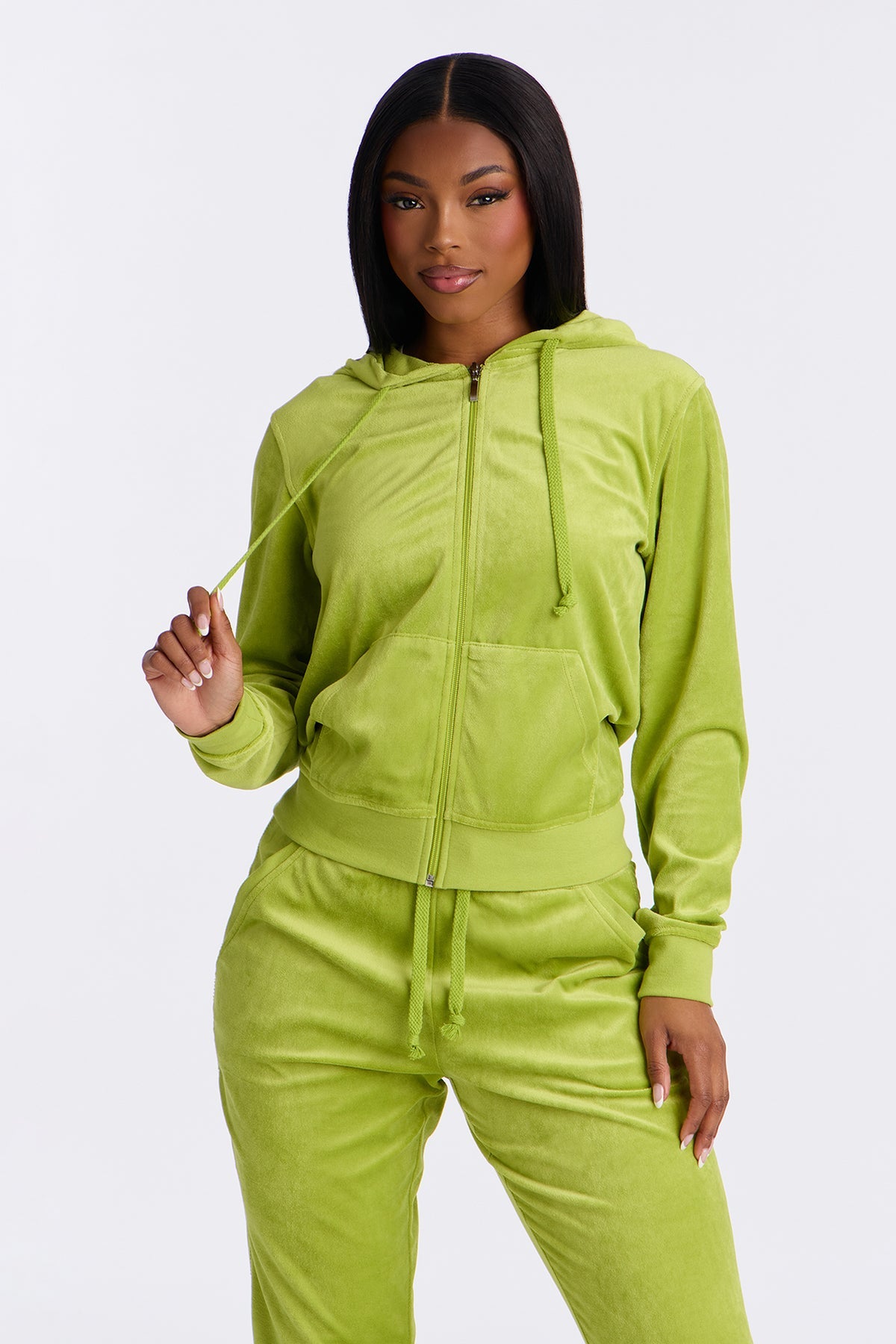 The Original Trendsetter Velour Chartreuse Tracksuit | Womens tracksuit chartreuse velour tracksuit set womens bold tracksuits for women luxury style