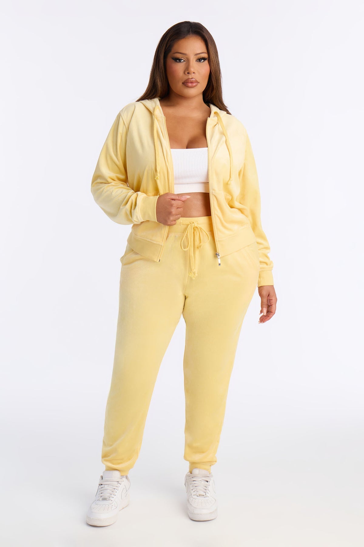 The Original Trendsetter Velour Yellow Tracksuit | Womens tracksuit yellow velour tracksuit set womens luxury tracksuits for women