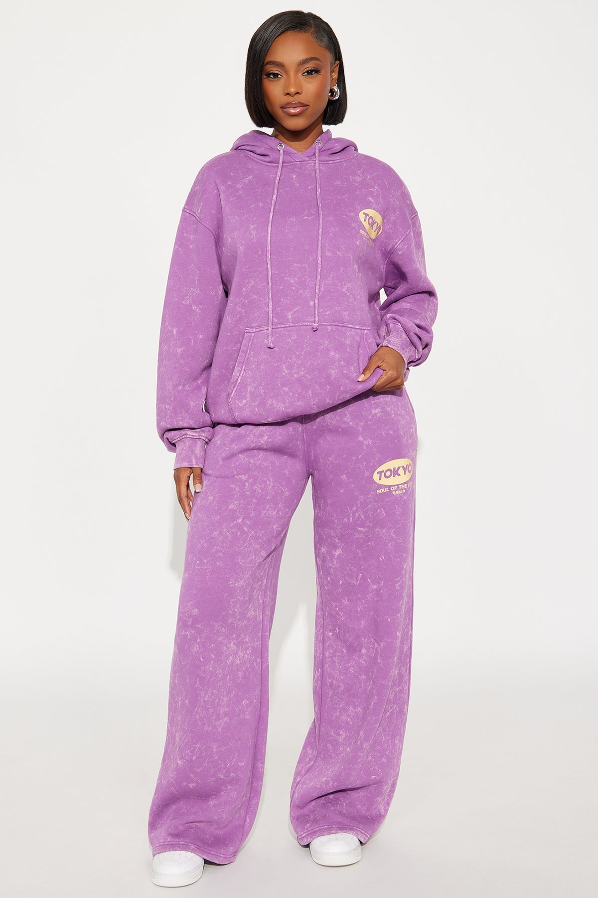 Tokyo Fleece Hoodie Purple Tracksuit | Womens tracksuit purple fleece hoodie tracksuit set womens winter tracksuits for women stylish