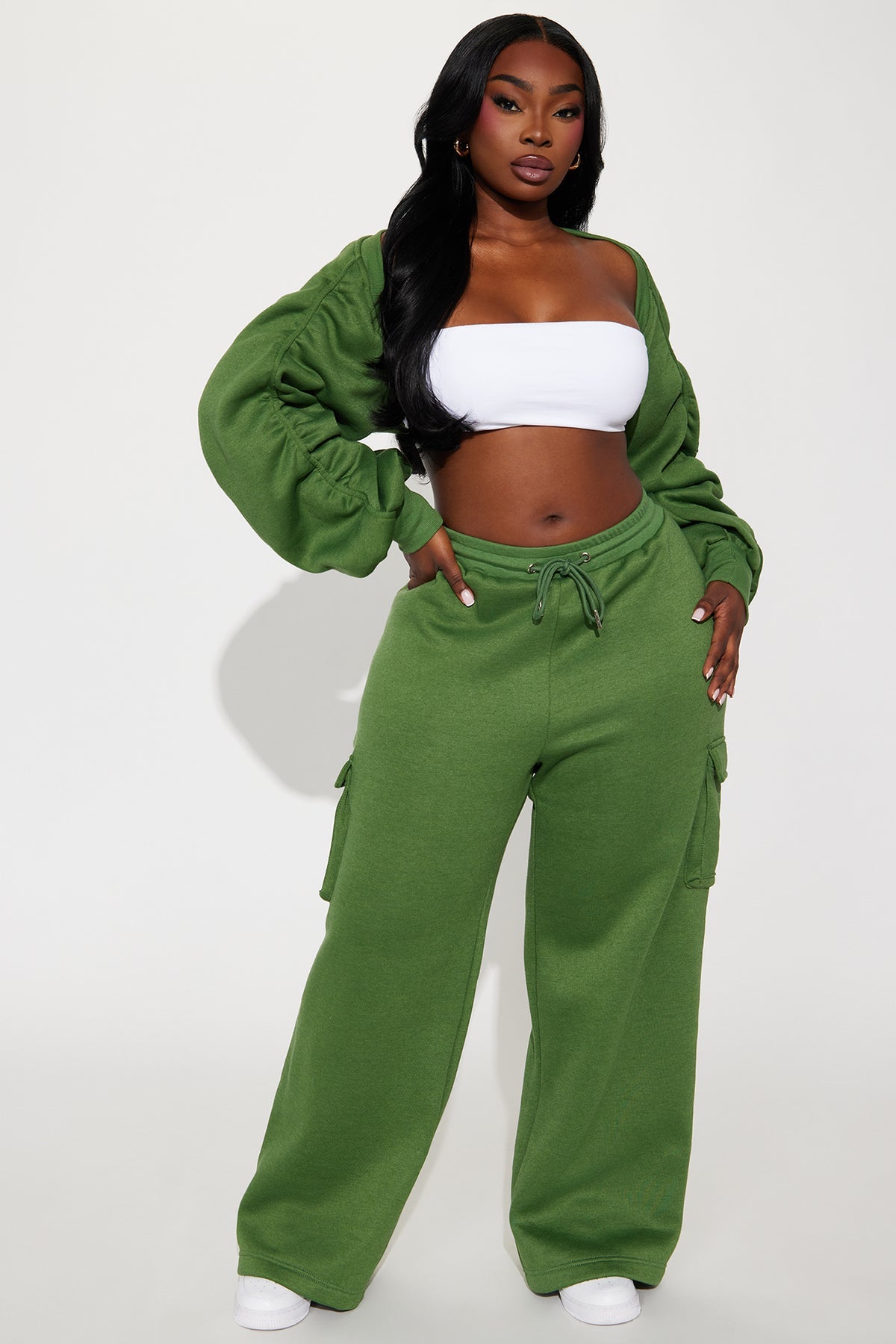 Waverley Green Tracksuit | Womens tracksuit green wide leg cargo tracksuit set womens streetwear tracksuits for women