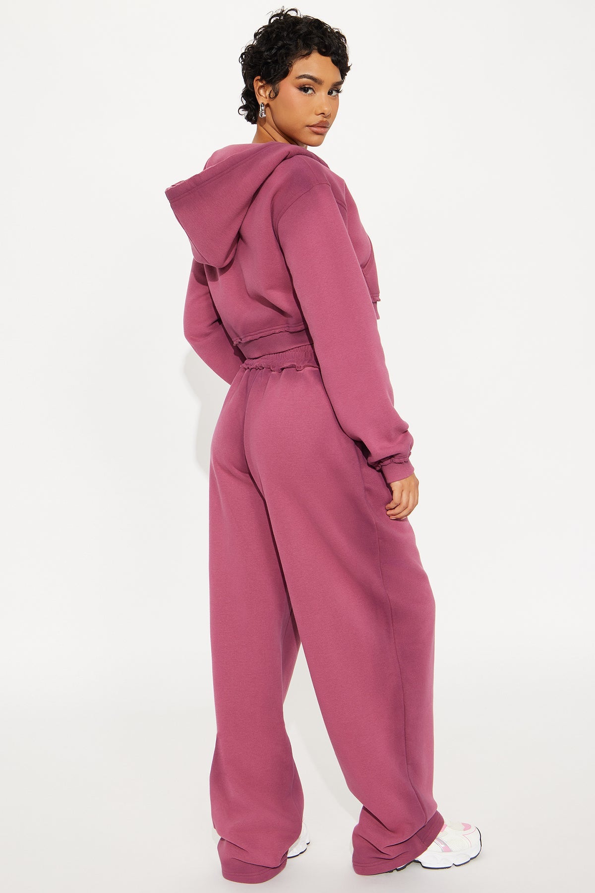 Wynona Washed Fleece Burgundy Tracksuit | Womens tracksuit burgundy washed fleece tracksuit set womens trendy tracksuits for women streetwear oversized fit