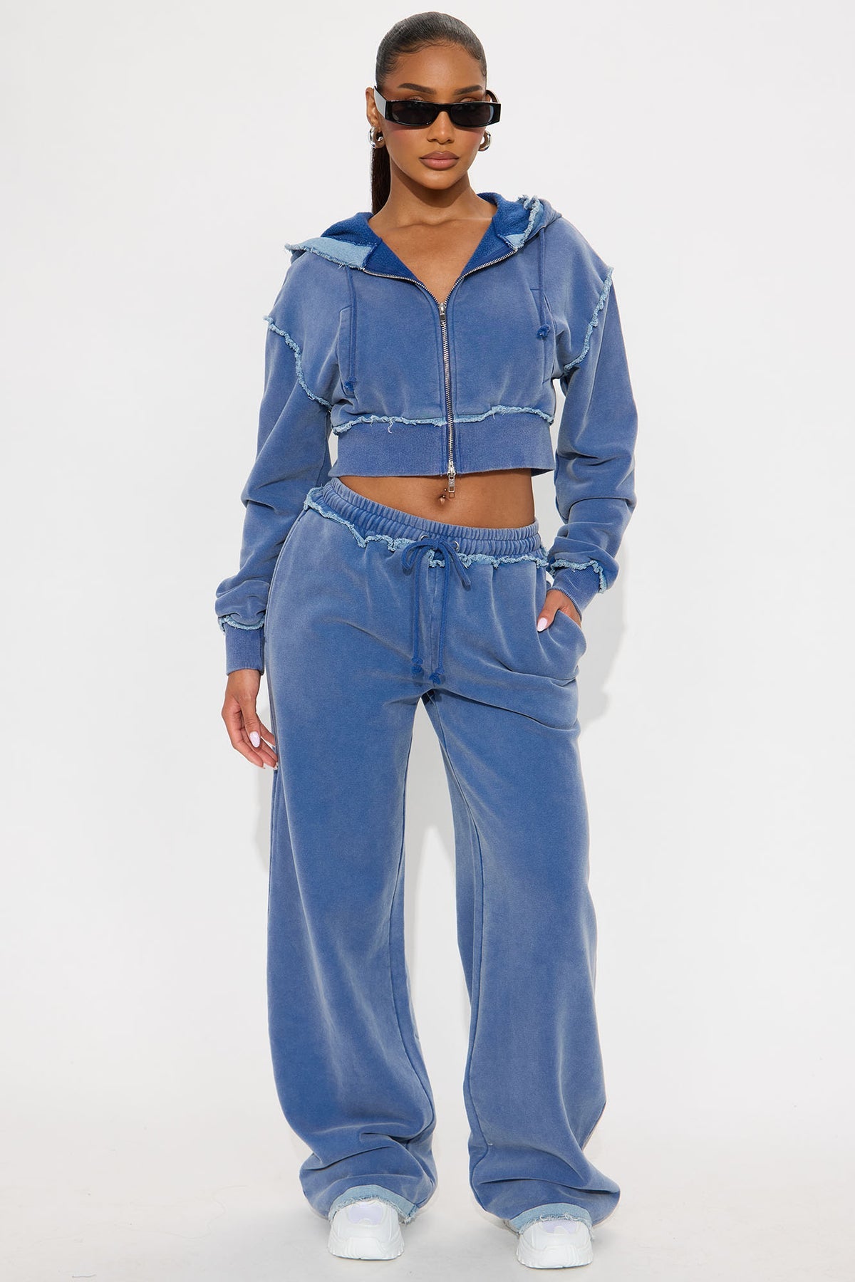 Your Favorite Fleece Low Rise Blue Tracksuit | Womens tracksuit blue fleece low rise tracksuit set womens trendy tracksuits for women oversized fit